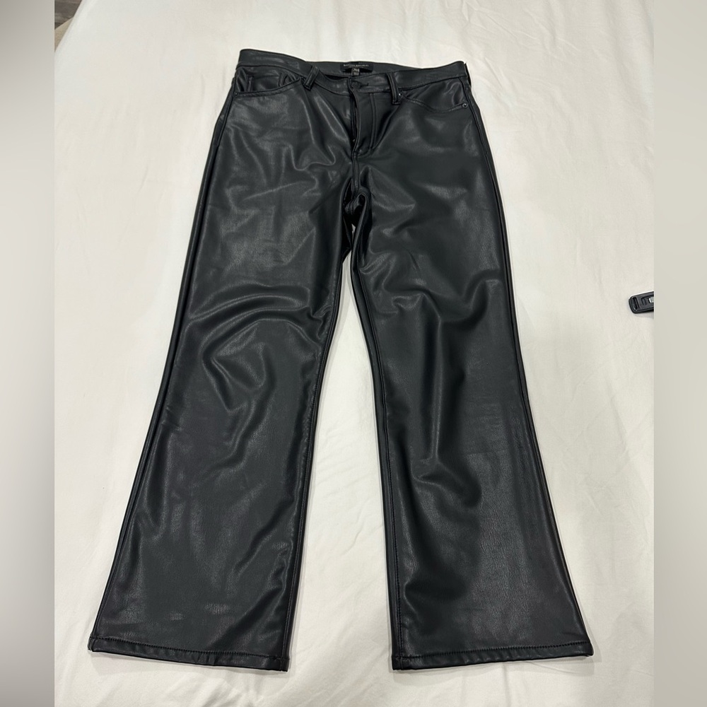 Banana Republic factory faux Black Leather Pants